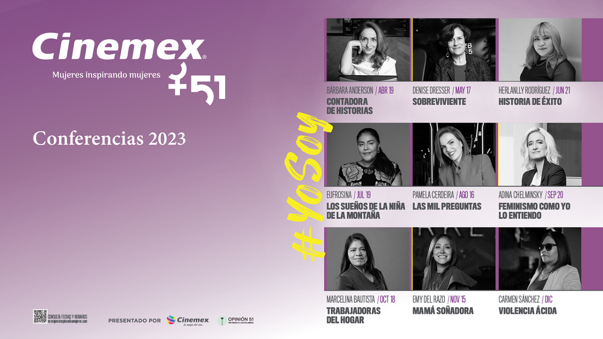 Cinemex y Opinión 51 presentan Cinemex+51 “Mujeres Inspirando Mujeres”